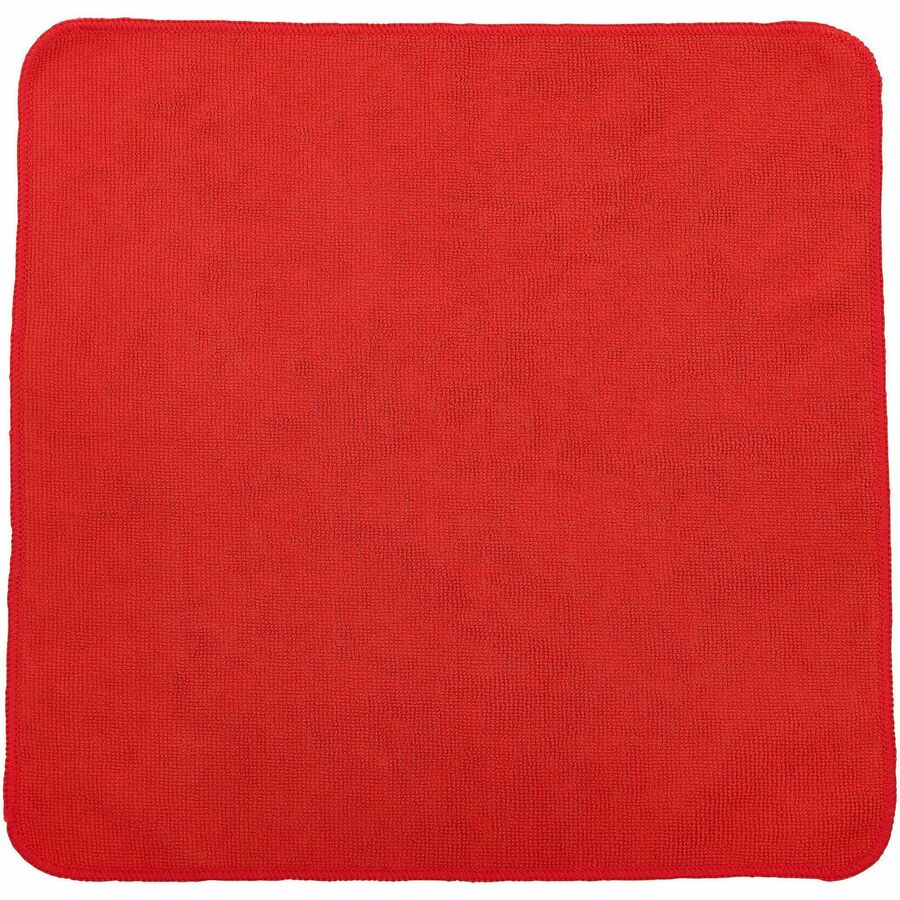 Rubbermaid Commercial r-40 Recycled Microfiber Cloths, 12"x12" , Red, 24-Pack - 1820577