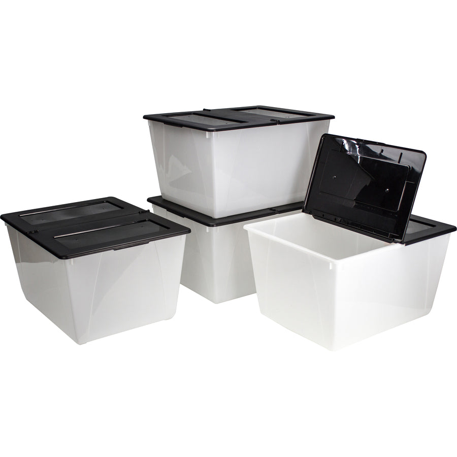 Storex 60L Flip Top File Storage Tote - 00900U04C