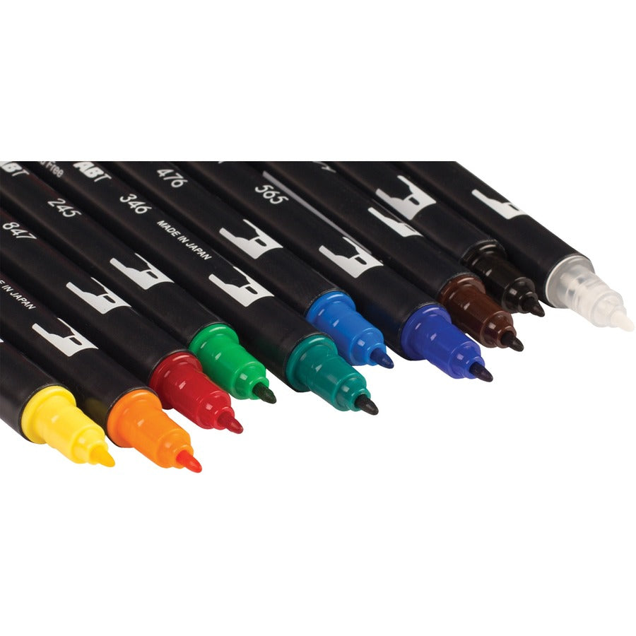 Tombow Dual Brush Art Pen 10-piece Set - Primary Colours - 56167