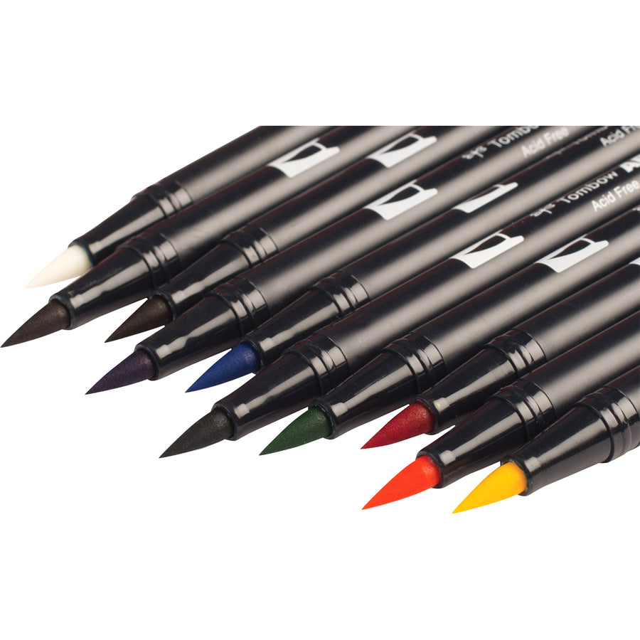 Tombow Dual Brush Art Pen 10-piece Set - Primary Colours - 56167