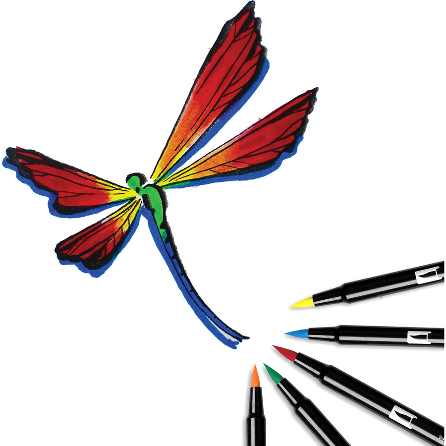 Tombow Dual Brush Art Pen 10-piece Set - Primary Colours - 56167