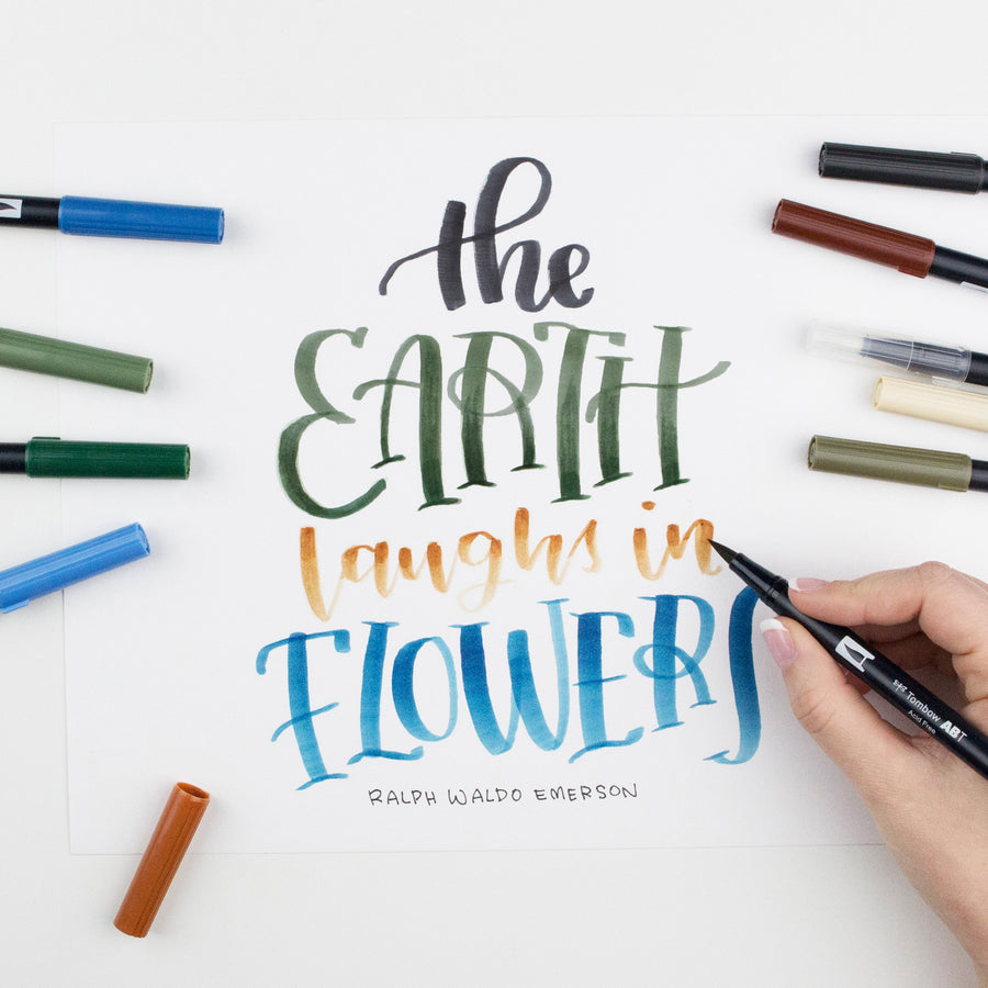 Tombow Dual Brush Art Pen 10-piece Set - Landscape Colours - 56169