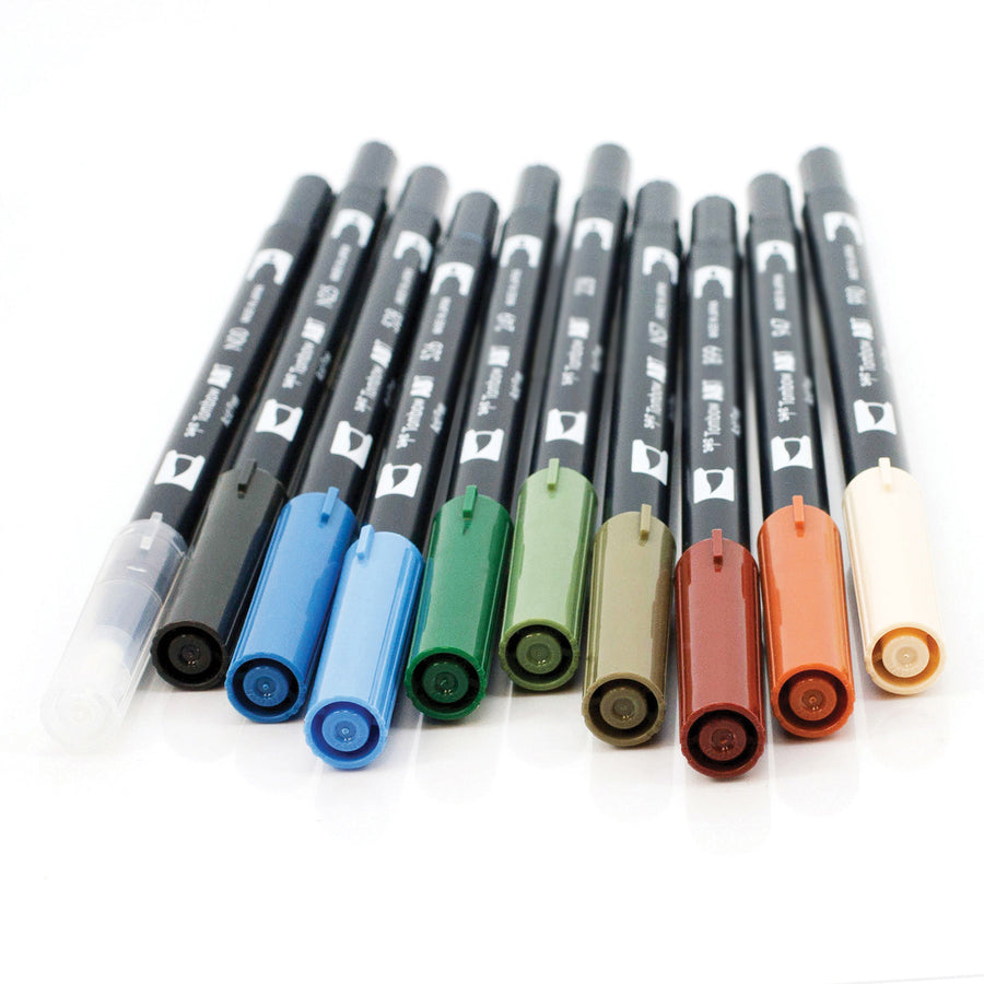 Tombow Dual Brush Art Pen 10-piece Set - Landscape Colours - 56169
