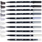 Tombow Dual Brush Art Pen 10-piece Set - Grayscale Colours - 56171