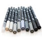 Tombow Dual Brush Art Pen 10-piece Set - Grayscale Colours - 56171