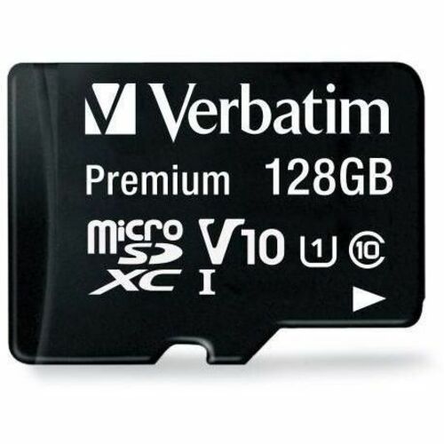 Verbatim 128GB Premium microSDXC Memory Card with Adapter, UHS-I Class 10