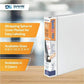 QuickFit PRO Heavy-Duty Single-Touch View Binder, Locking D Rings, 1.5 Inch, White - 90020