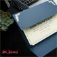 St. James&reg; Elite™ Medallion Fold Certificate Holders, Linen, Navy Blue with Silver Medallion, Pack of 5, 83536 - 83536