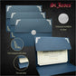 St. James&reg; Elite™ Medallion Fold Certificate Holders, Linen, Navy Blue with Silver Medallion, Pack of 5, 83536 - 83536