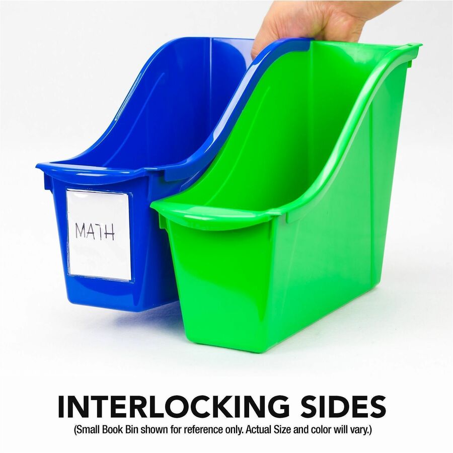 Storex Large Book Bin, Assorted Colors, Set of 5 - 70105U06C