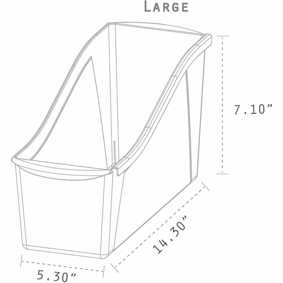 Storex Large Book Bin, Assorted Colors, Set of 5 - 70105U06C