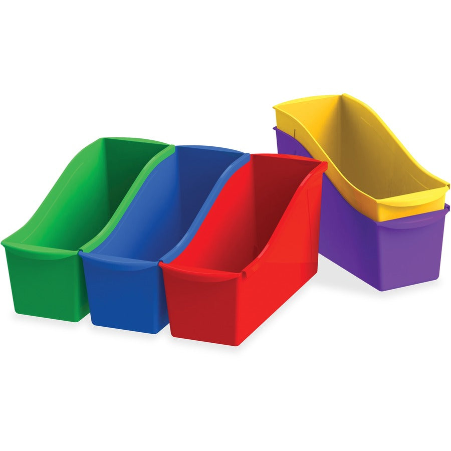 Storex Large Book Bin, Assorted Colors, Set of 5 - 70105U06C