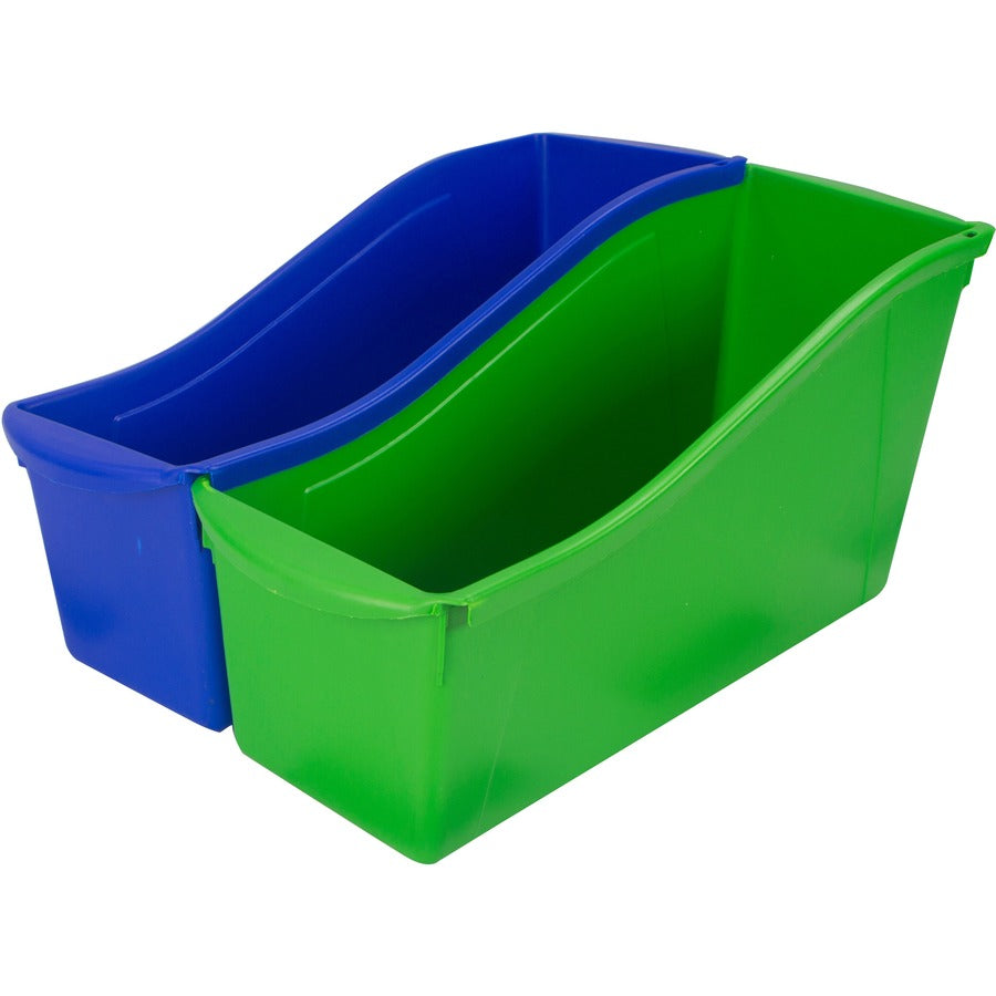 Storex Large Book Bin, Assorted Colors, Set of 5 - 70105U06C