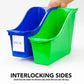 Storex Large Book Bin, Assorted Colors, Set of 5 - 70105U06C