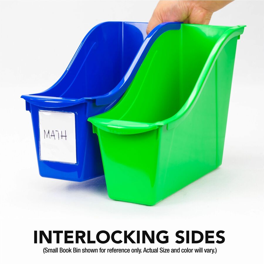 Storex Large Book Bin, Assorted Colors, Set of 5 - 70105U06C
