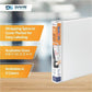 QuickFit PRO Heavy-Duty Single-Touch View Binder, Locking D Rings, 1 Inch, White - 90010
