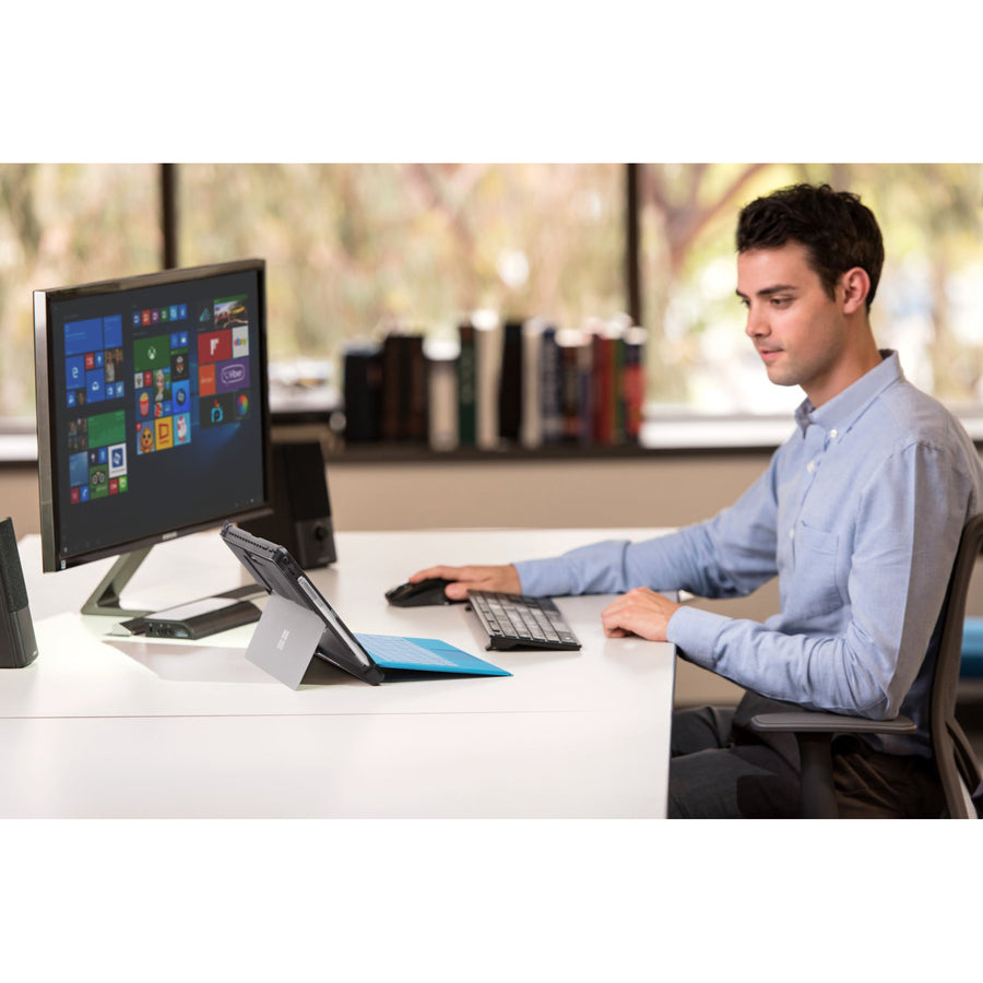 Kensington BlackBelt Carrying Case (Book Fold) Microsoft Surface Pro 4, Surface Pro 6, Surface Pro 7 Tablet, Pen - Black - 97442