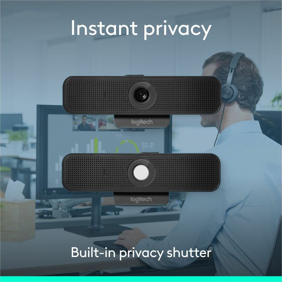 Logitech C925e Webcam - 30 fps - Black - USB 2.0 - 1 Each - 960-001075