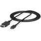 StarTech.com 6ft/1.8m USB C to DisplayPort 1.2 Cable 4K 60Hz - USB Type-C to DP Video Adapter Monitor Cable HBR2 - TB3 Compatible - Black - CDP2DPMM6B