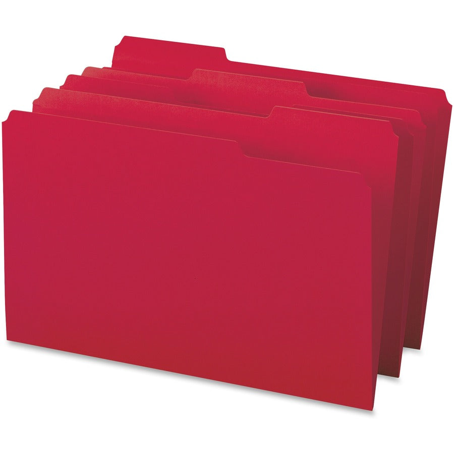 Business Source 1/3 Tab Cut Legal Recycled Top Tab File Folder - 99720