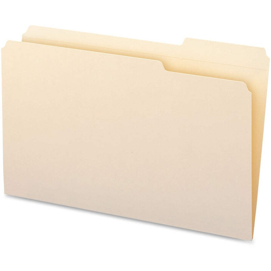 Business Source 1/3 Tab Cut Legal Recycled Top Tab File Folder - 99723