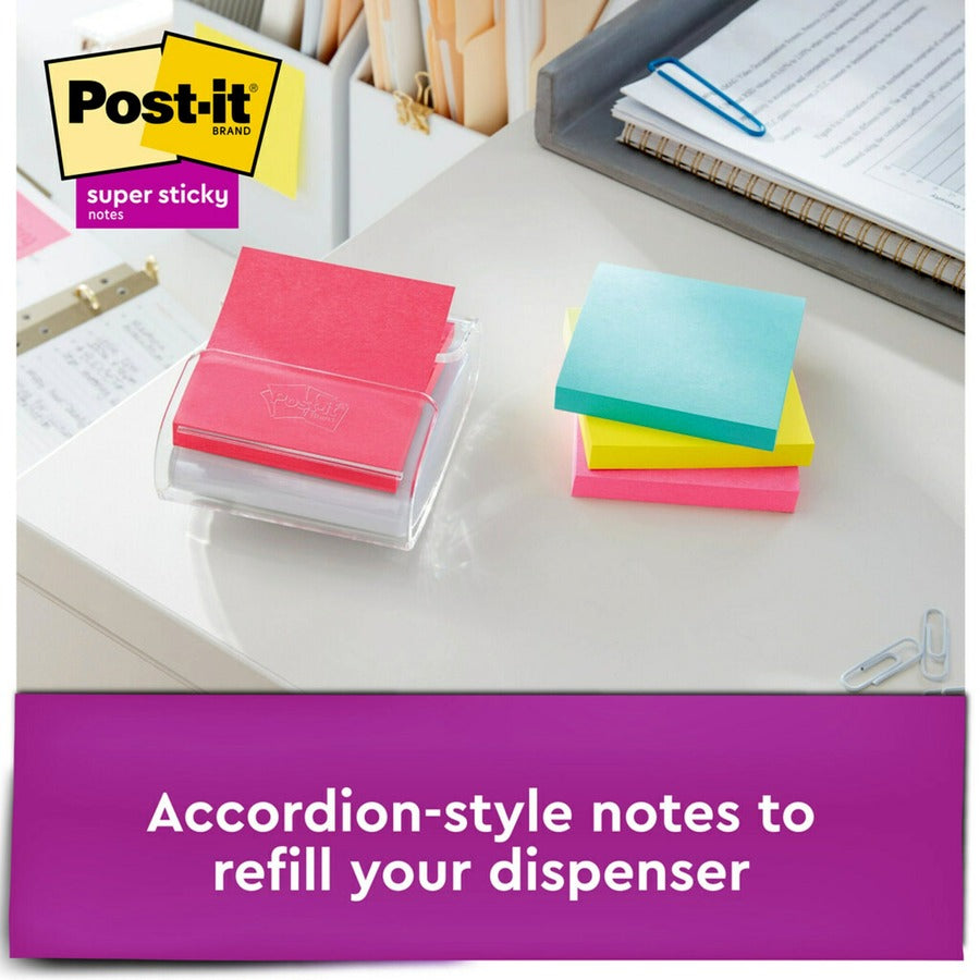 Post-it&reg; Super Sticky Dispenser Notes - Supernova Neons Color Collection - R3306SSMIA