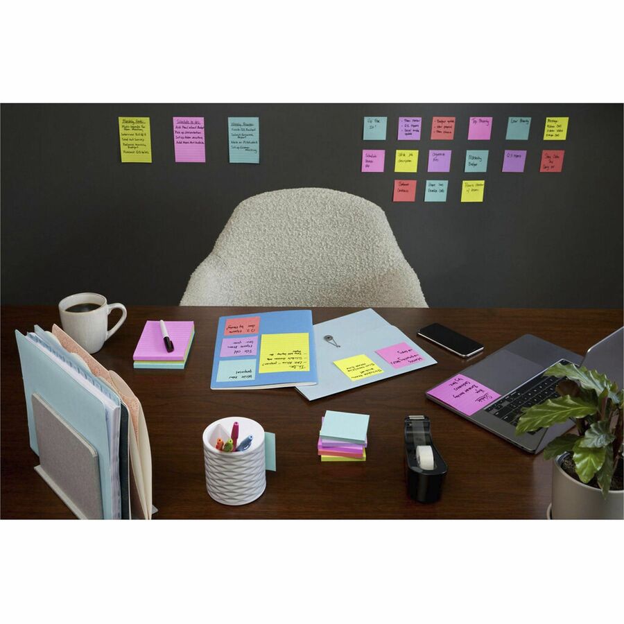 Post-it&reg; Super Sticky Dispenser Notes - Supernova Neons Color Collection - R3306SSMIA