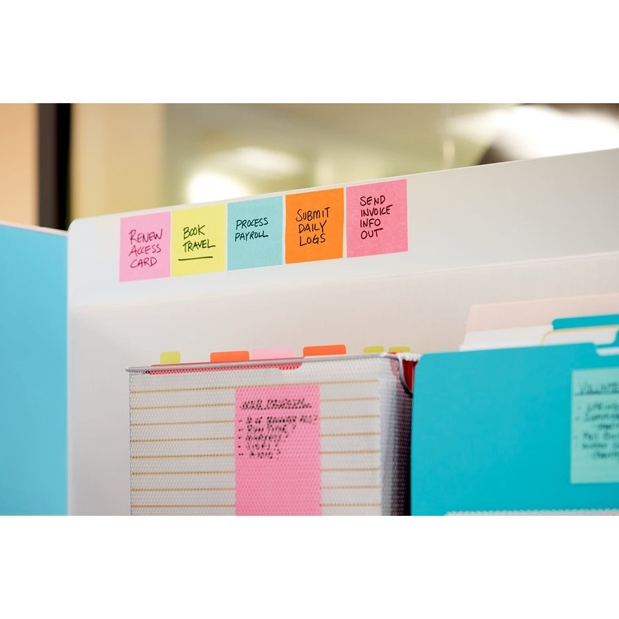Post-it&reg; Super Sticky Dispenser Notes - Supernova Neons Color Collection - R3306SSMIA