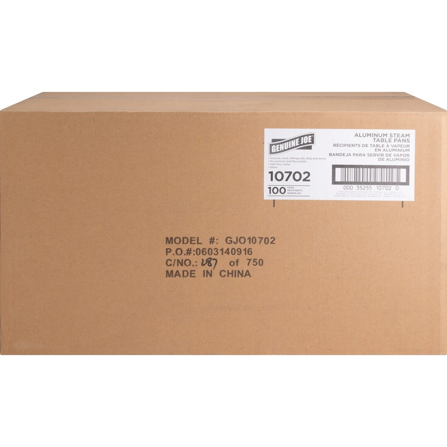 Genuine Joe Half-size Disposable Aluminum Pan - 10702