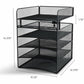 Safco Onyx Horizontal Hanging Desktop Storage - 3240BL