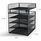 Safco Onyx Horizontal Hanging Desktop Storage - 3240BL