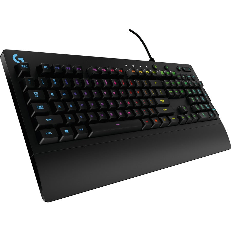 Logitech G213 Prodigy Gaming Keyboard - Wired RGB Backlit Keyboard with Mech-dome Keys, Palm Rest, Adjustable Feet, Media Controls, USB, Compatible with Windows - 920-008083