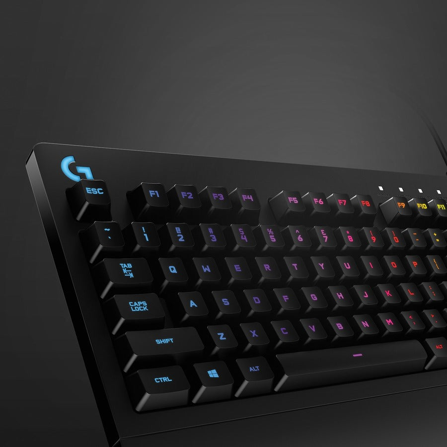 Logitech G213 Prodigy Gaming Keyboard - Wired RGB Backlit Keyboard with Mech-dome Keys, Palm Rest, Adjustable Feet, Media Controls, USB, Compatible with Windows - 920-008083