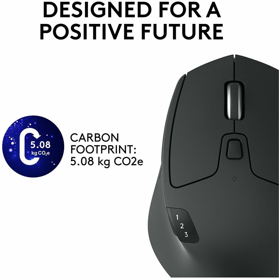 Logitech M720 Triathlon Multi-Device Wireless Mouse, Bluetooth, USB Unifying Receiver, 1000 DPI, 8 Buttons, 2-Year Battery, Compatible with Laptop, PC, Mac, iPadOS - Black - 910-004790