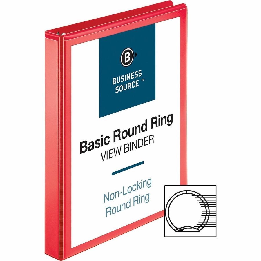 Business Source Round Ring Binder - 09966