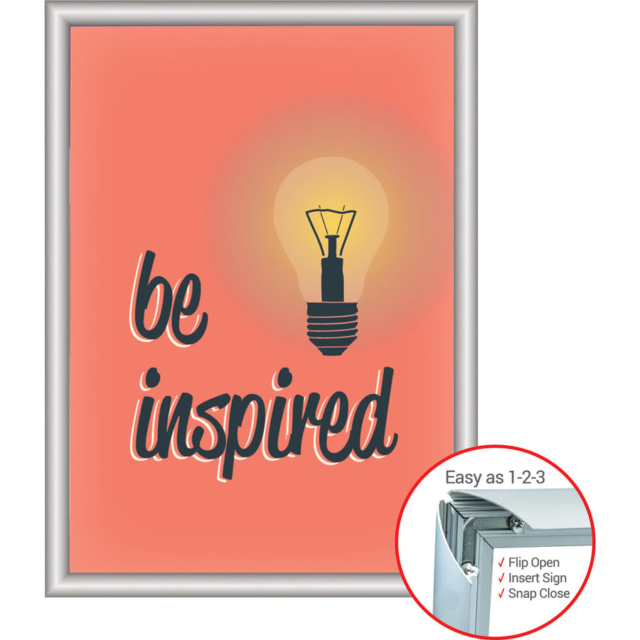 Deflecto Wall-Mount Snap Frame/Sign Holder - 690001