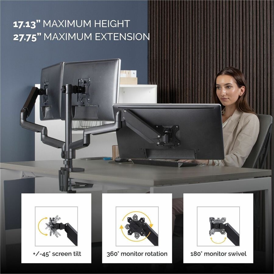 Fellowes Platinum Series Triple Monitor Arm - 8042601