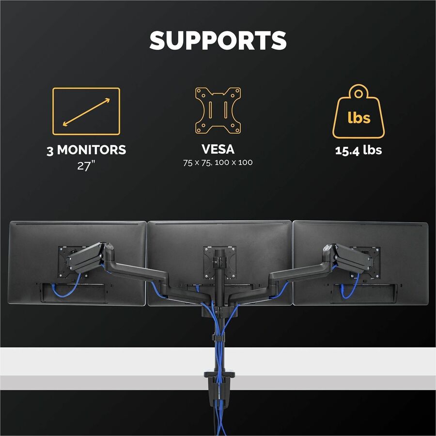 Fellowes Platinum Series Triple Monitor Arm - 8042601