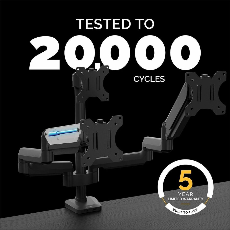 Fellowes Platinum Series Triple Monitor Arm - 8042601