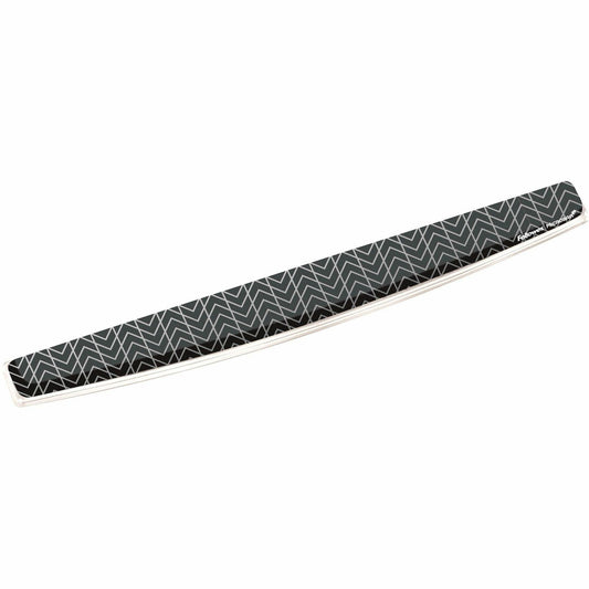 Fellowes Photo Gel Keyboard Wrist Rest with Microban&reg; - Black Chevron