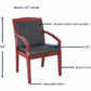 Lorell Sloping Arms Wood Frame Guest Chair - 20020