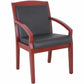 Lorell Sloping Arms Wood Frame Guest Chair