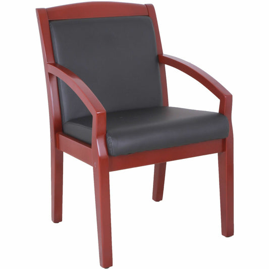 Lorell Sloping Arms Wood Frame Guest Chair