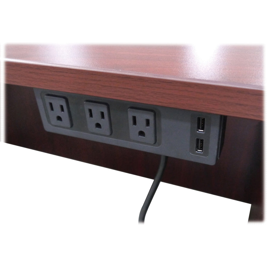 Lorell Under Desk AC Power Center with USB Charger - 33993