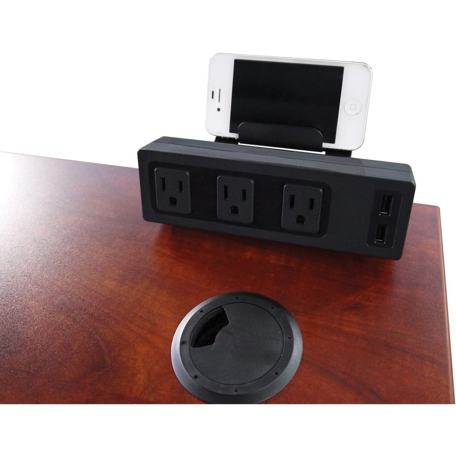 Lorell Under Desk AC Power Center with USB Charger - 33993