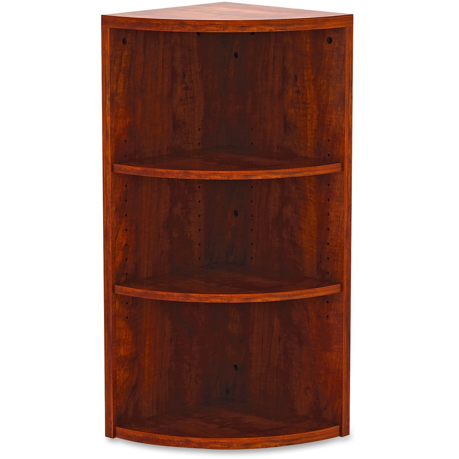 Lorell Essentials Series Hutch End Corner Bookcase - 69890
