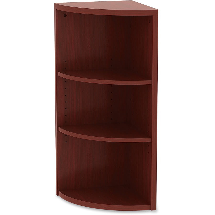 Lorell Essentials Series Hutch End Corner Bookcase - 69891