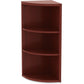 Lorell Essentials Series Hutch End Corner Bookcase - 69891
