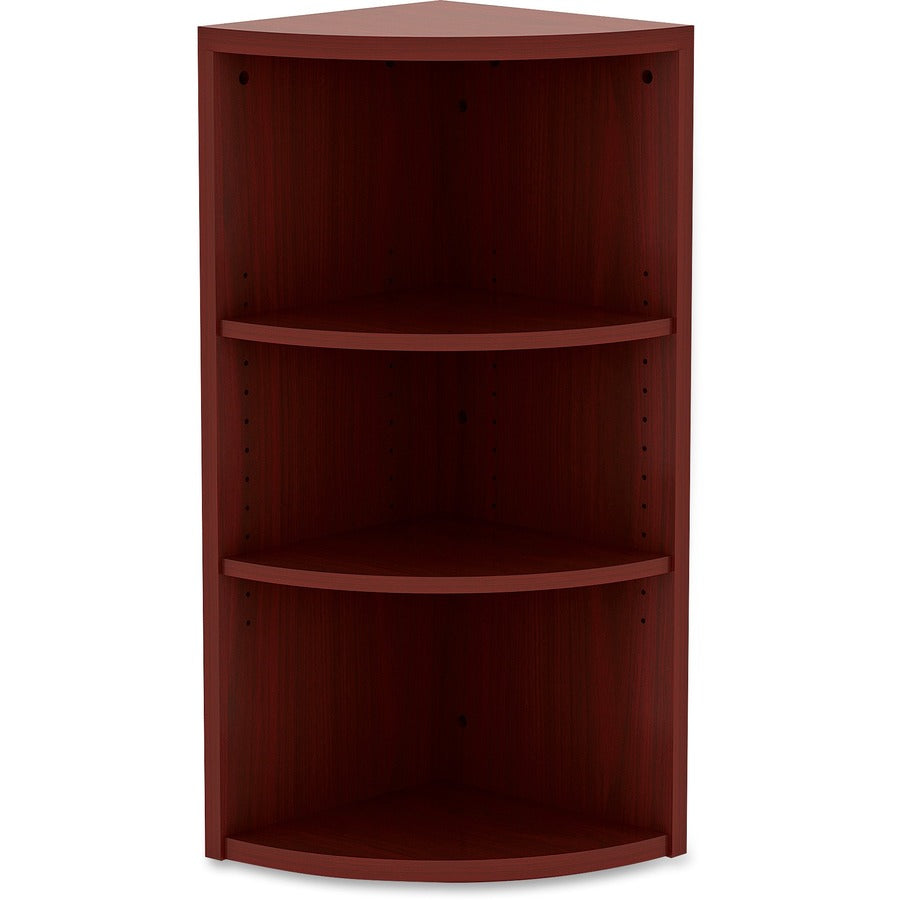 Lorell Essentials Series Hutch End Corner Bookcase - 69891