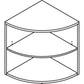 Lorell Essentials Series Desk End Corner Bookcase - 69893